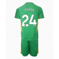 Manchester United Andre Onana #24 Målvakt Tredje Dräkt Barn 2024-25 Kortärmad (+ Korta byxor)